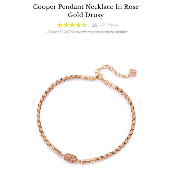 Kendra Scott Cooper braided leather choker *RARE* - Picture 7 of 7